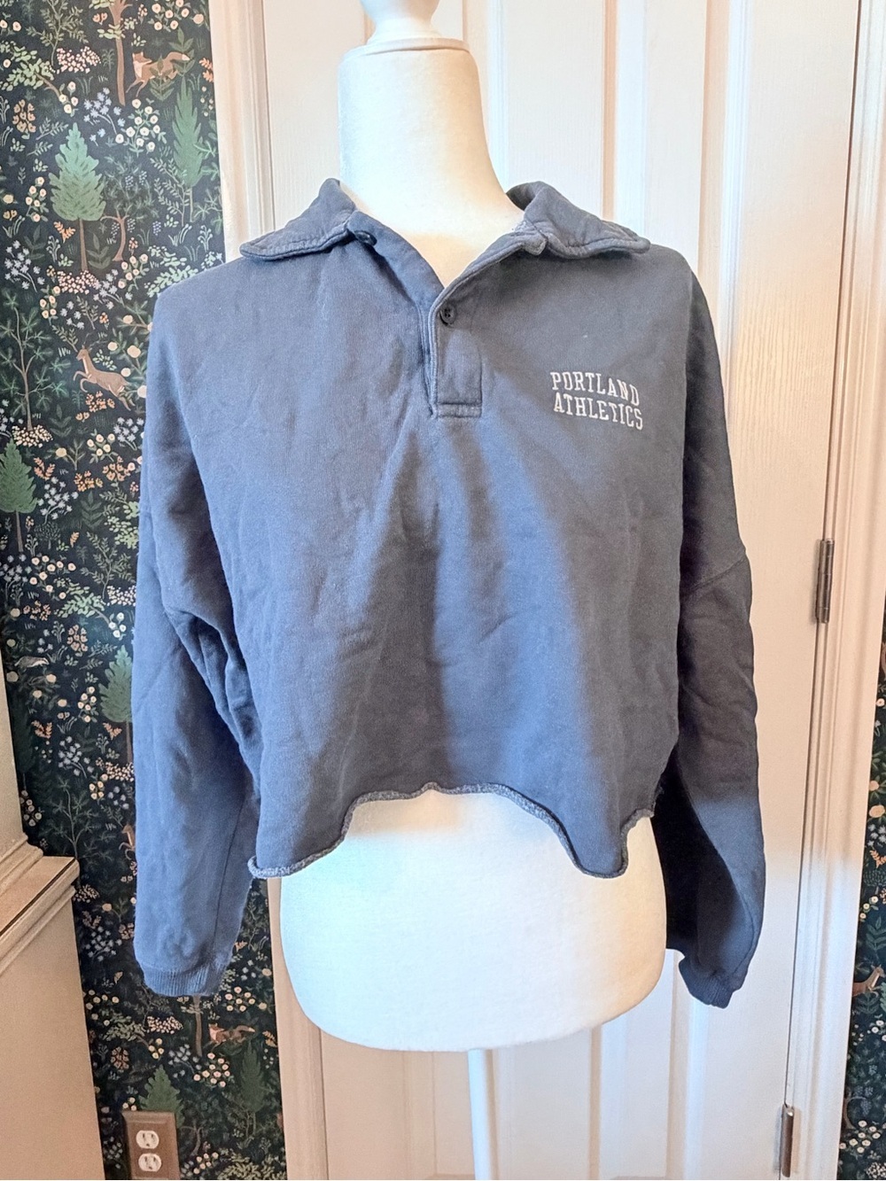 Brandy Melville Gray Sherpa-Lined long sleeve